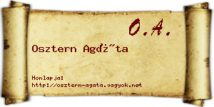 Osztern Agáta névjegykártya